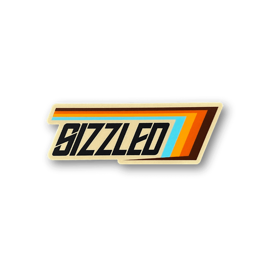 SIZZLED Retro Stripe Sticker